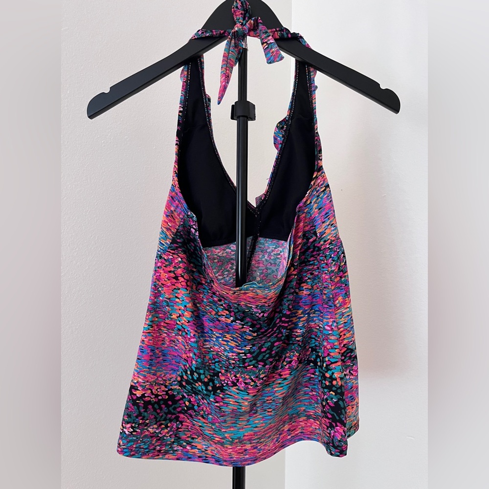 🌈 Assets by Sara Blakely (Spanx) Halter Tankini Top | Flattering Fit | Sz M - Picture 7 of 10